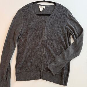 Charcoal Grey Lace Sweater